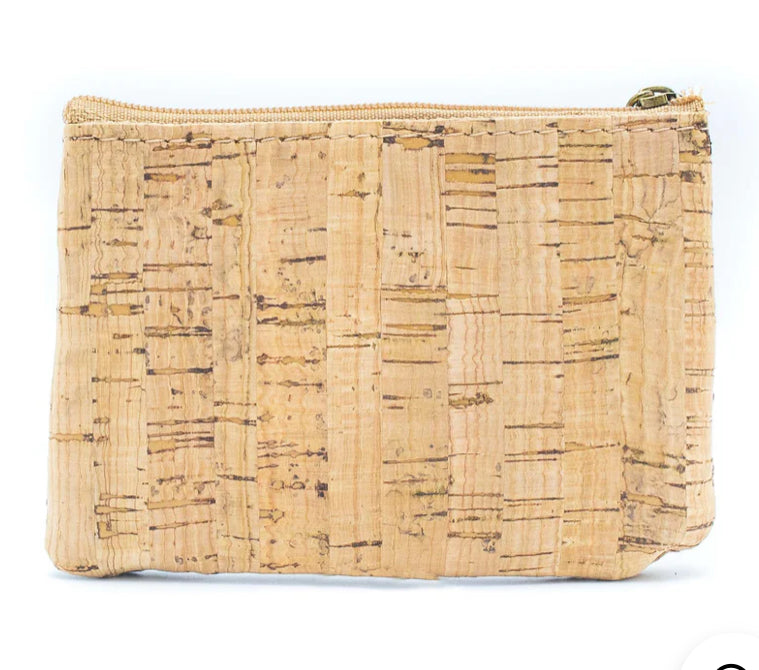 Cork Coin Purse with single zipper