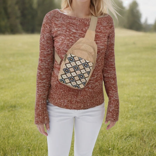 Cork Sling Crossbody Bag