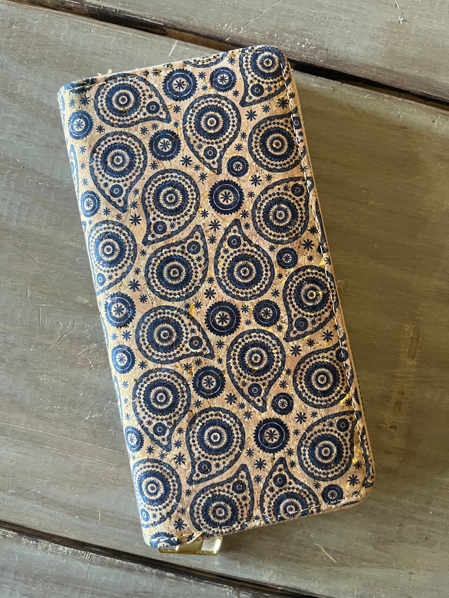 Paisley cork wallet