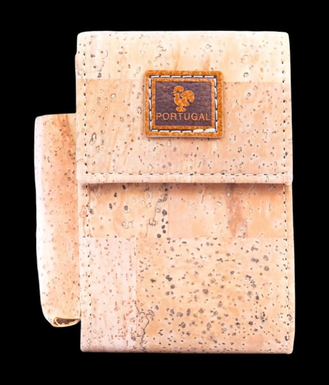 Natural cork cigarette case