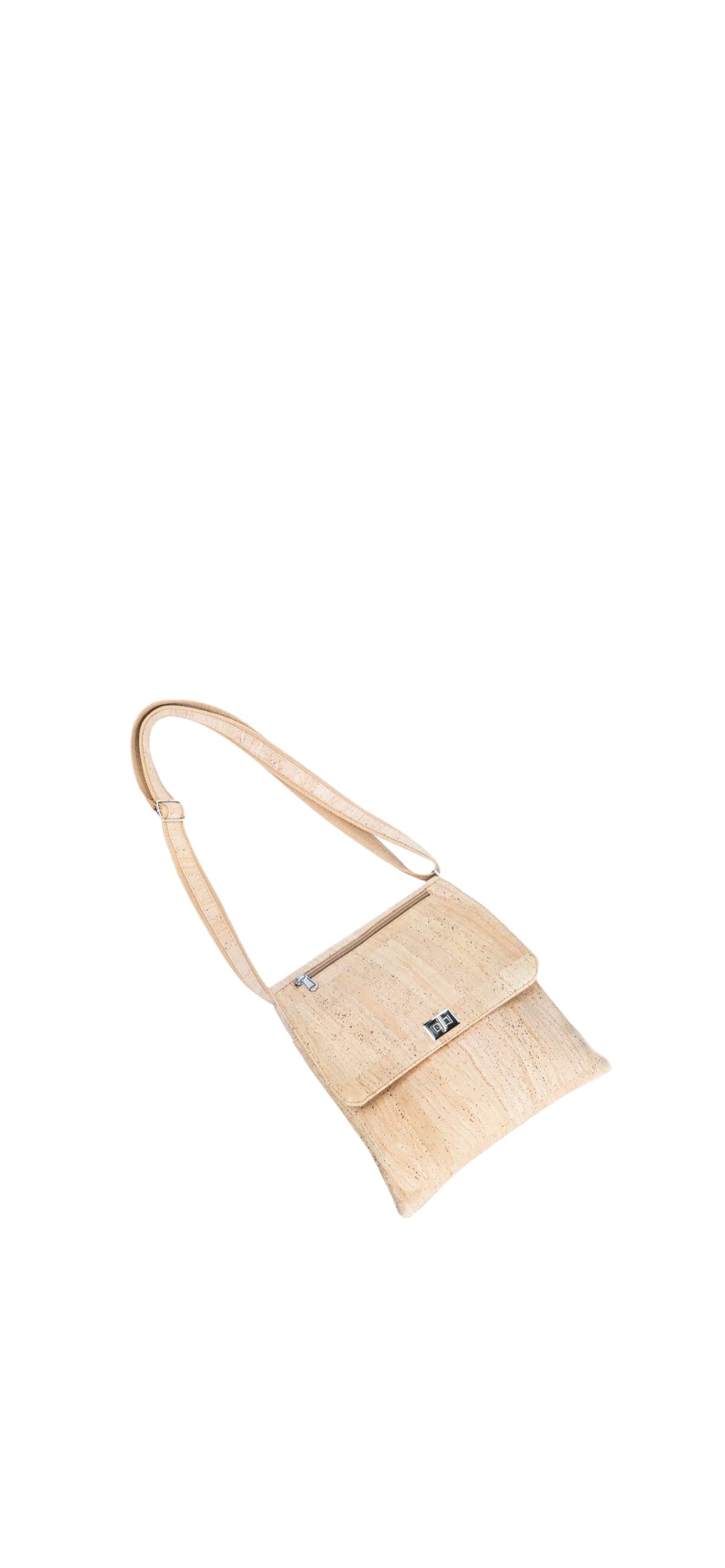 Natural cork cross body gag with adjustable strap